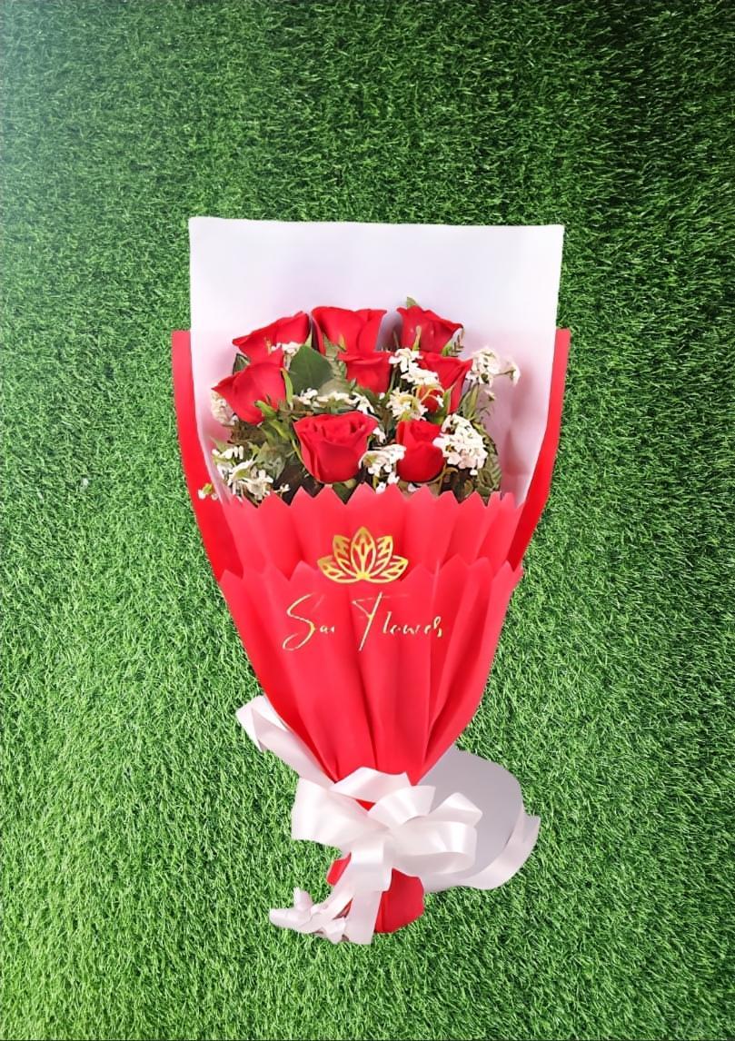 Scarlet Delight Bouquet - Sai Flower