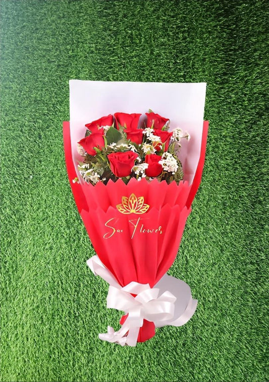 Scarlet Delight Bouquet - Sai Flower
