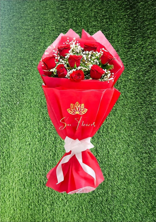 Scarlet Elegance Bouquet - Sai Flower