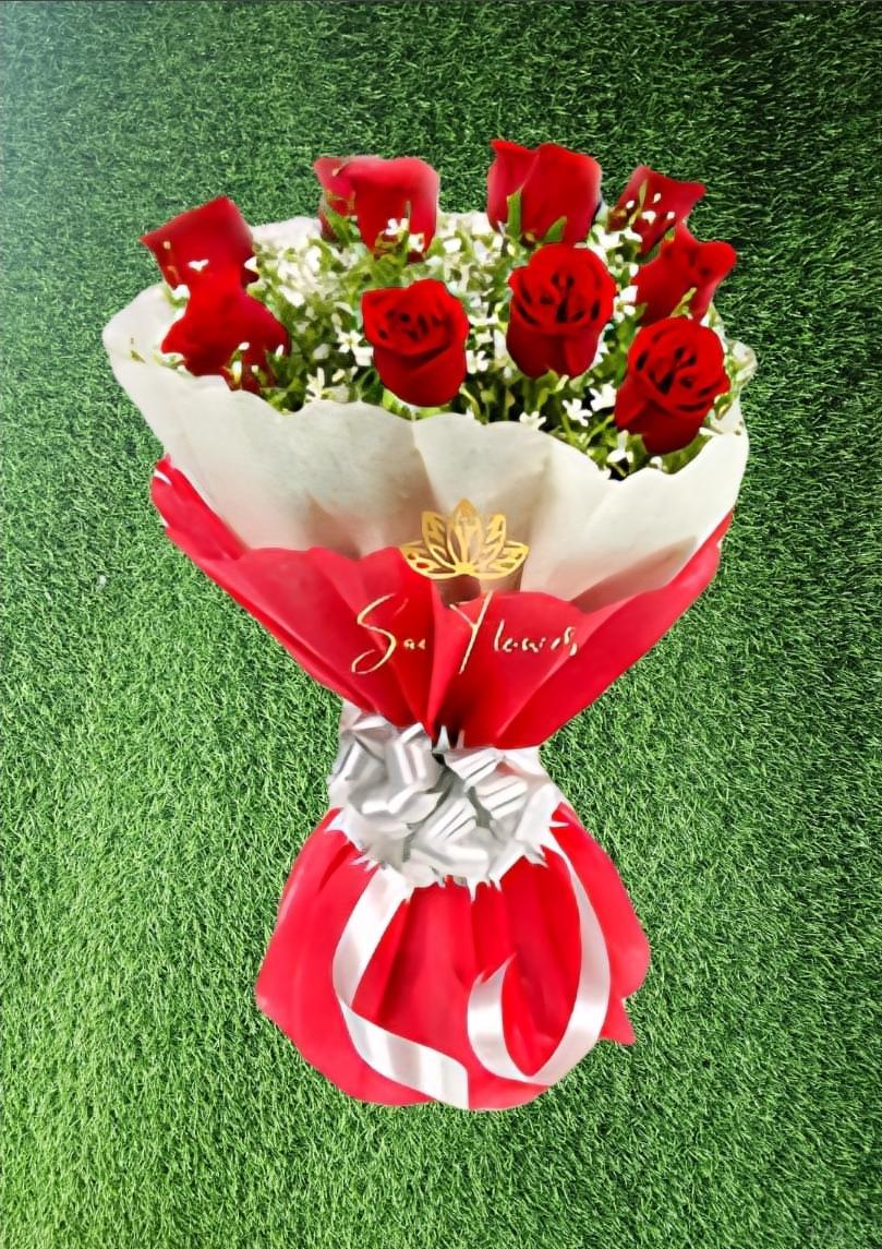 Ruby Radiance Bouquet - Sai Flower