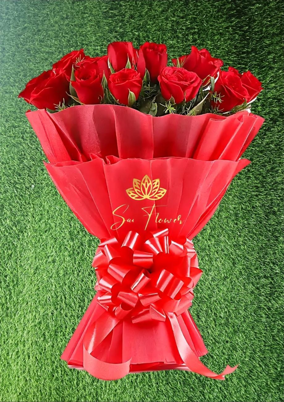 Radiant Ruby Elegance - Sai Flower