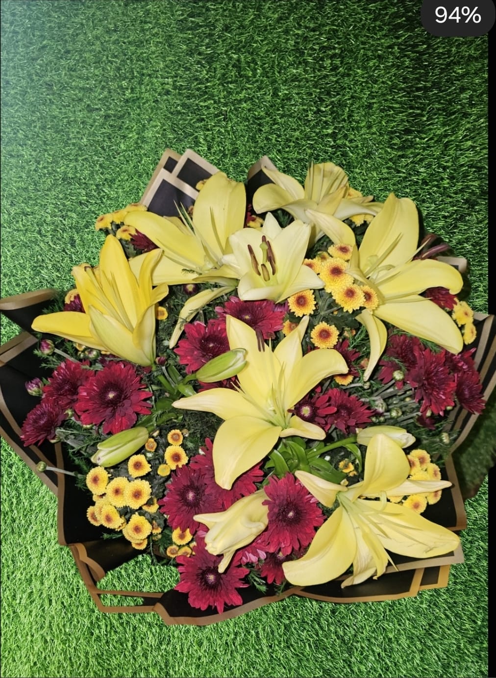 Yellow lilies Elegant Sunrise Celebration🌼⚜️ - Sai Flower