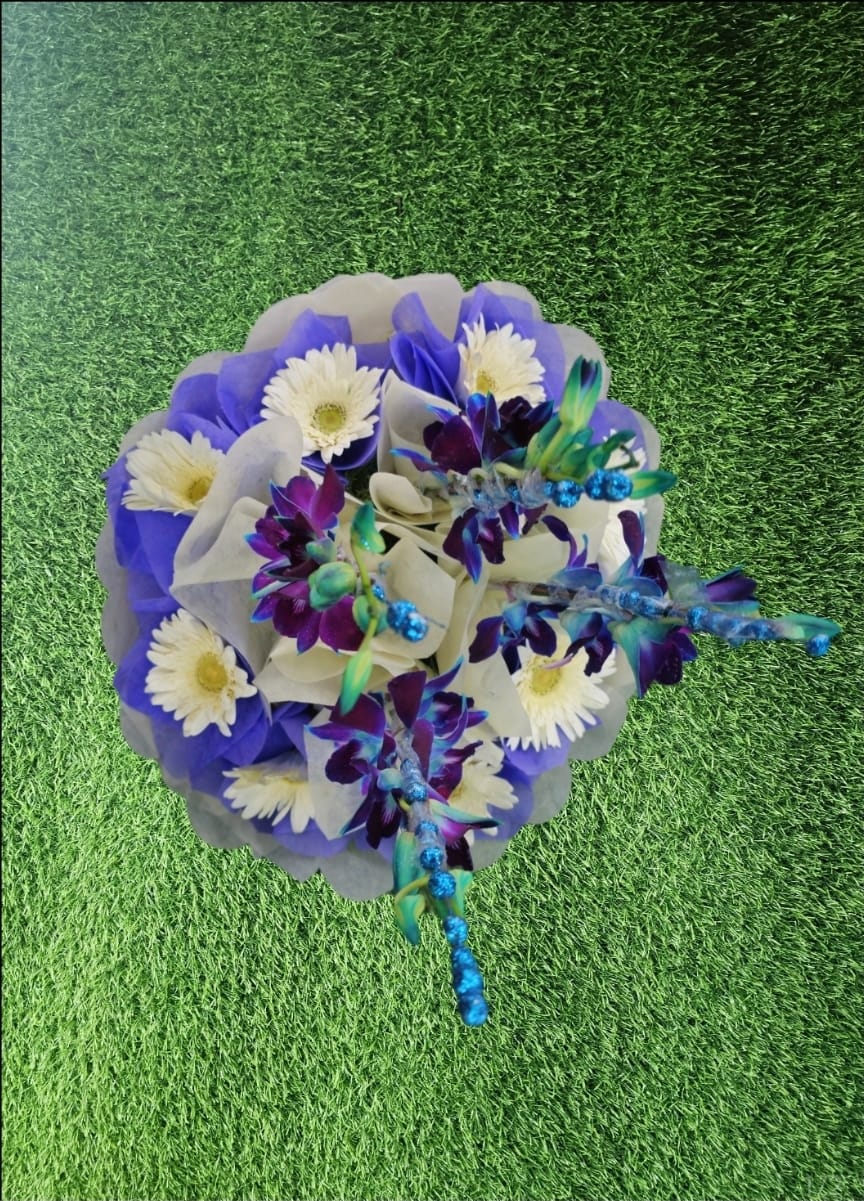 Royal Blue Orchid Charm 🧿 - Sai Flower