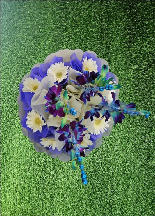 Royal Blue Orchid Charm 🧿 - Sai Flower