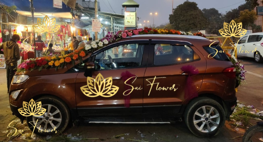 Wedding Car S Decoration with Fresh Mixed Flowers | Luxury Floral Car Décor – Sai Flower