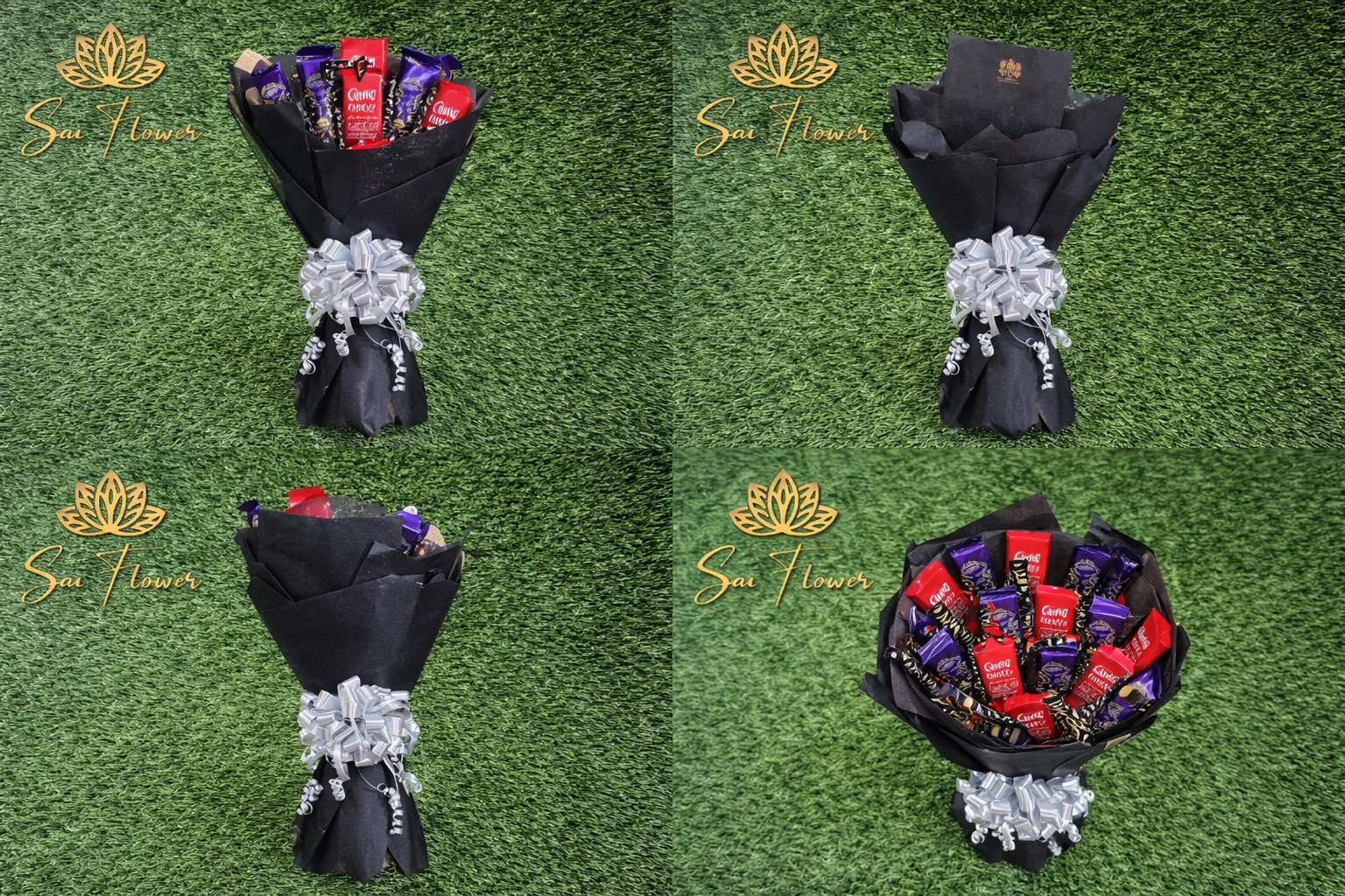 Luxury Black Chocolate Bouquet with Dairy Milk & KitKat – Premium Gift by Sai Flower gallery