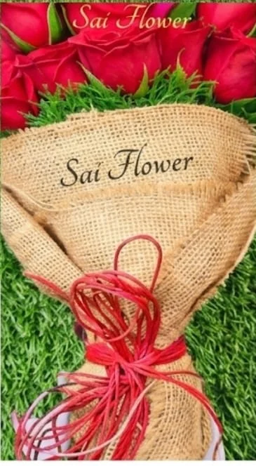Premium Red Rose Bouquet in Jute Wrapping – 20 Fresh Romantic Red Roses by Sai Flower gallery