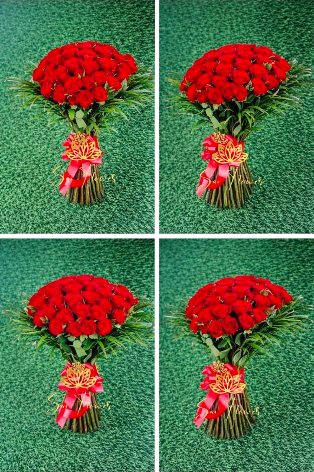 Luxury 50 Red Roses Bouquet – Premium Romantic Long Stem Red Rose Arrangement by Sai Flower gallery