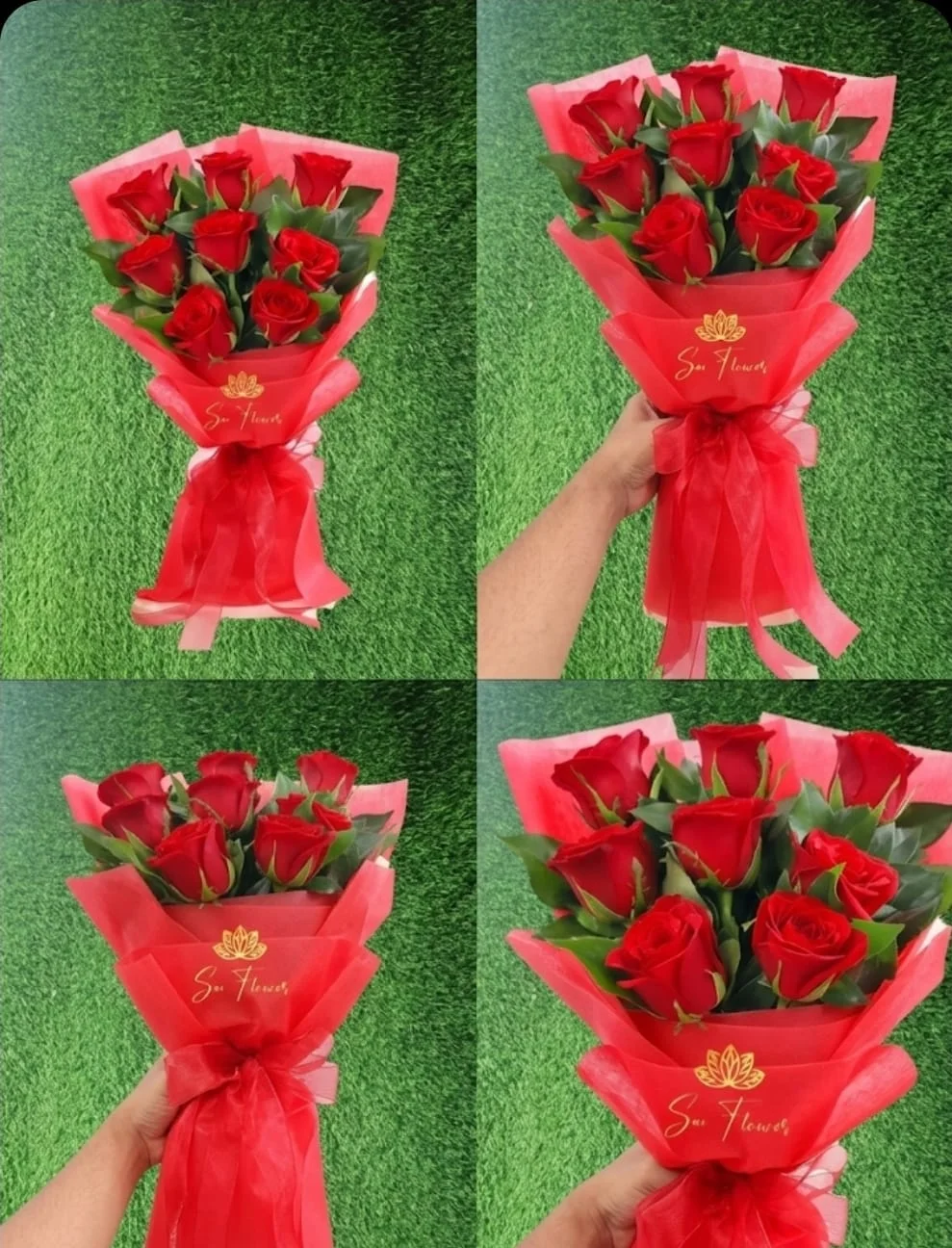 Premium Red Rose Bouquet – Luxury Romantic Fresh Flower Arrangement by Sai Flower gallery