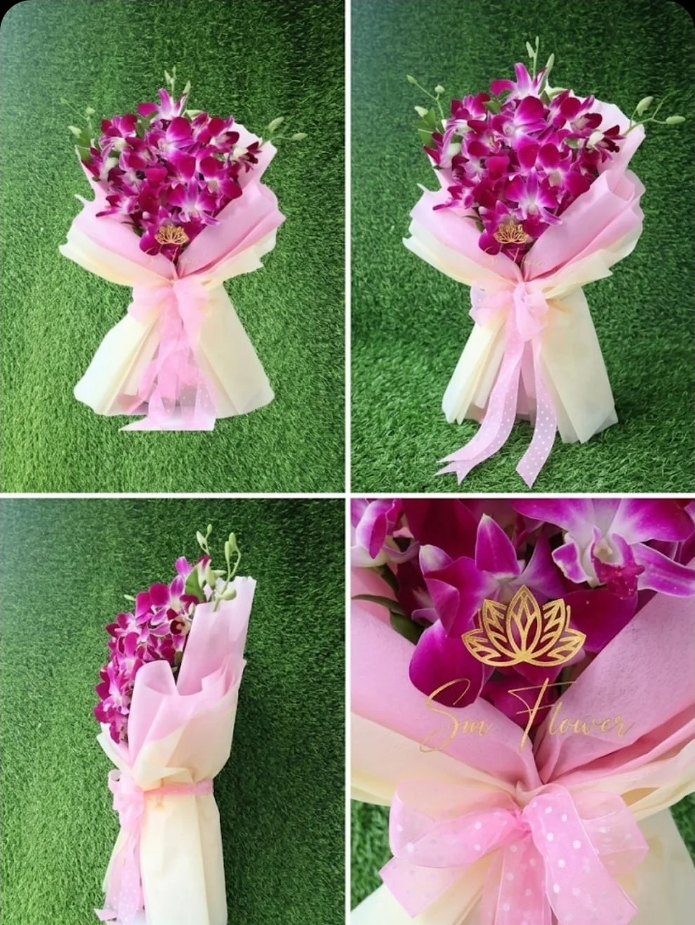 Premium Purple Orchid Bouquet – Luxury Fresh Orchid Flower Arrangement by Sai Flower gallery
