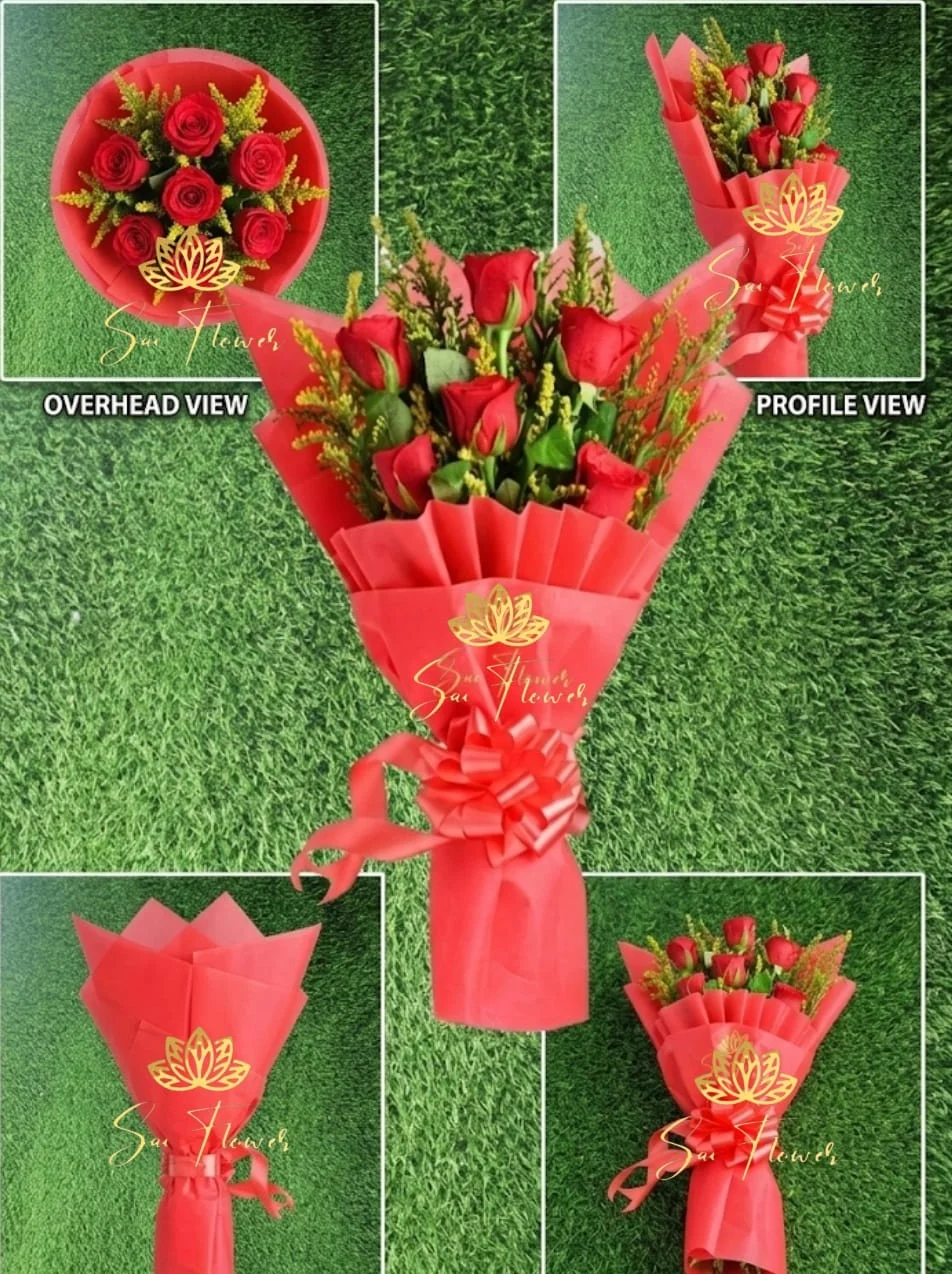 Classic Red Rose Bouquet – Premium Romantic Fresh Flower Arrangement gallery