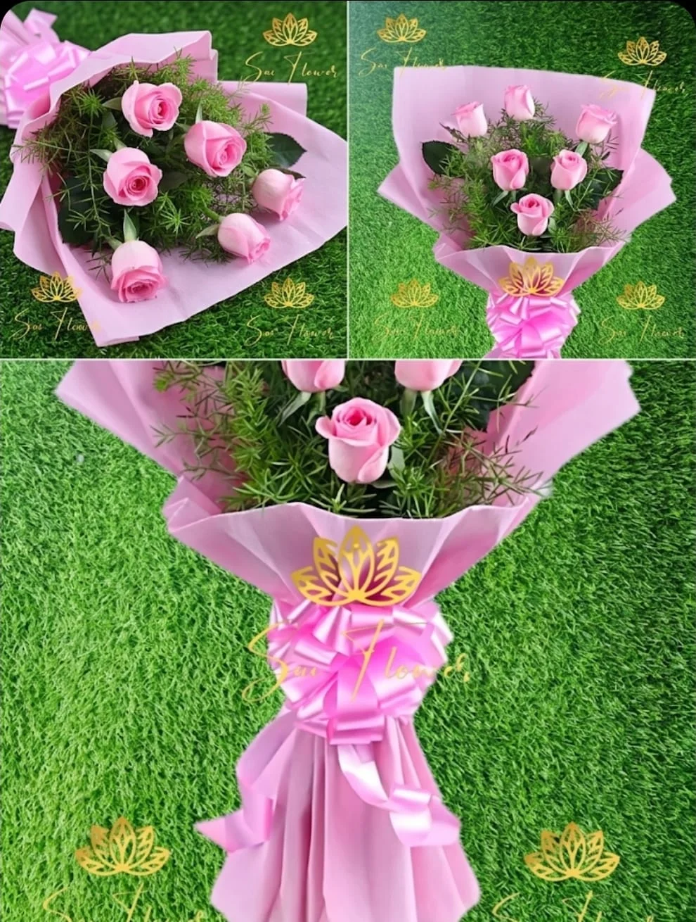Sweet Pink Rose Hand Bouquet gallery