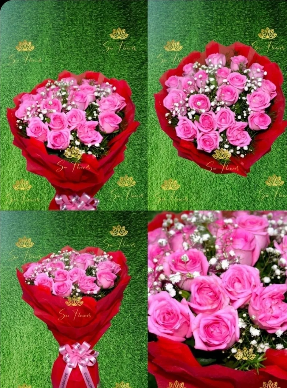 Crimson Pink Rose Romance Bouquet gallery