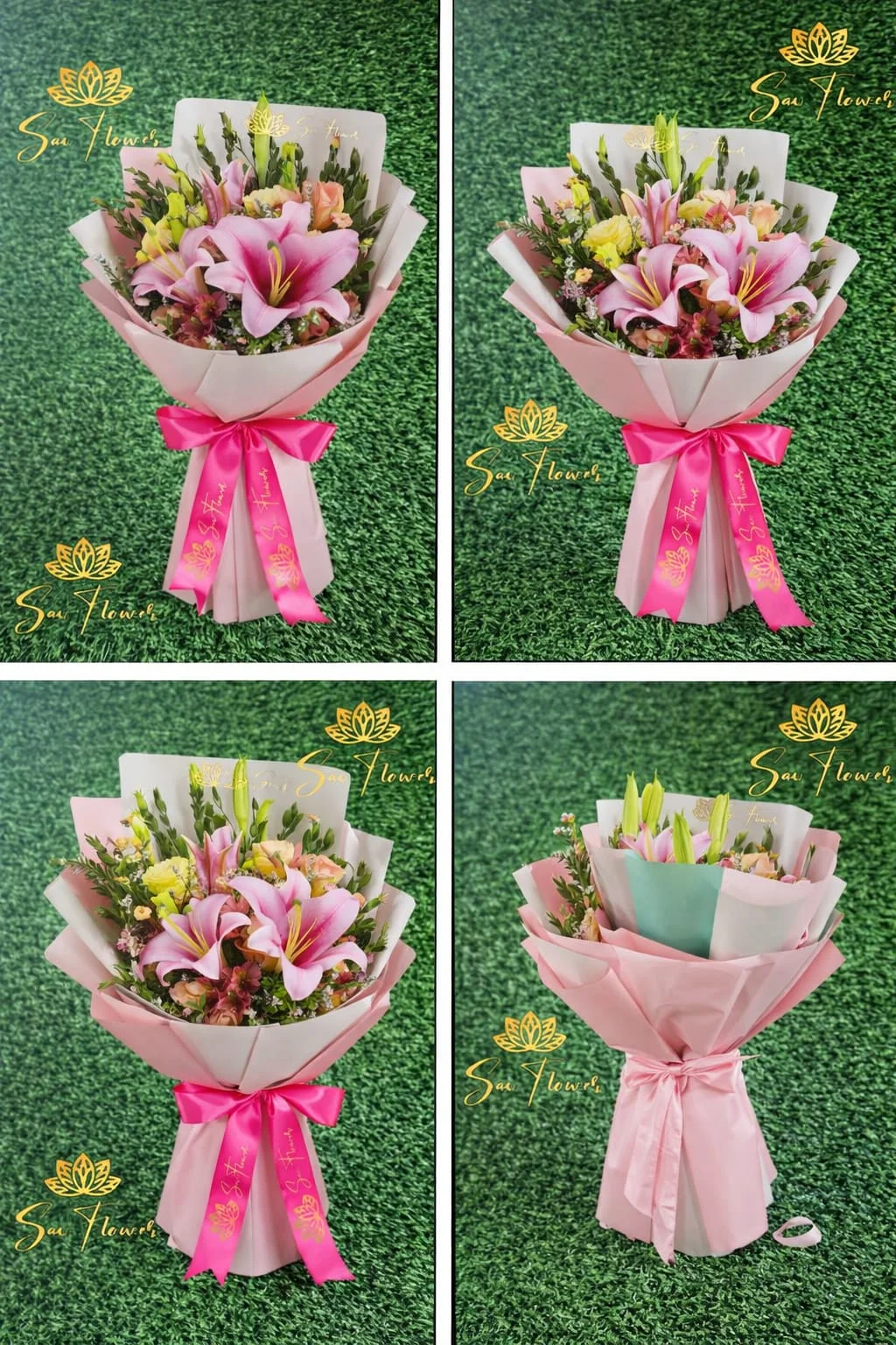 Pink Lily Blossom Premium Bouquet gallery