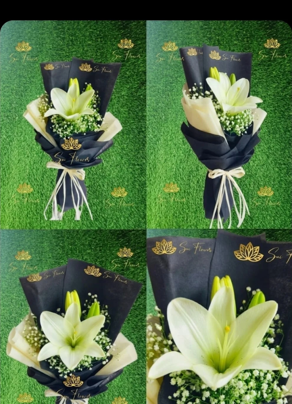 Elegant White Lily Bouquet with Baby’s Breath gallery