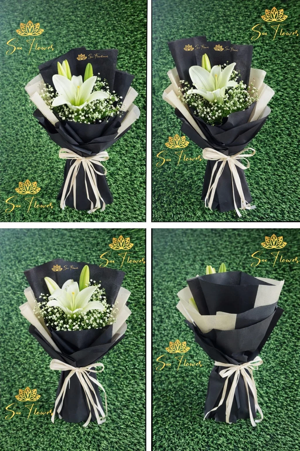 Elegant White Lily Bouquet with Baby’s Breath gallery