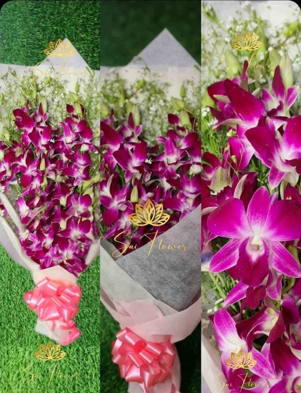 Premium Purple Orchid Bouquet with Baby’s Breath gallery