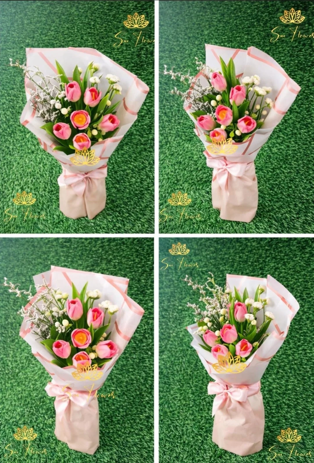 Blush Pink Tulip Hand Bouquet gallery