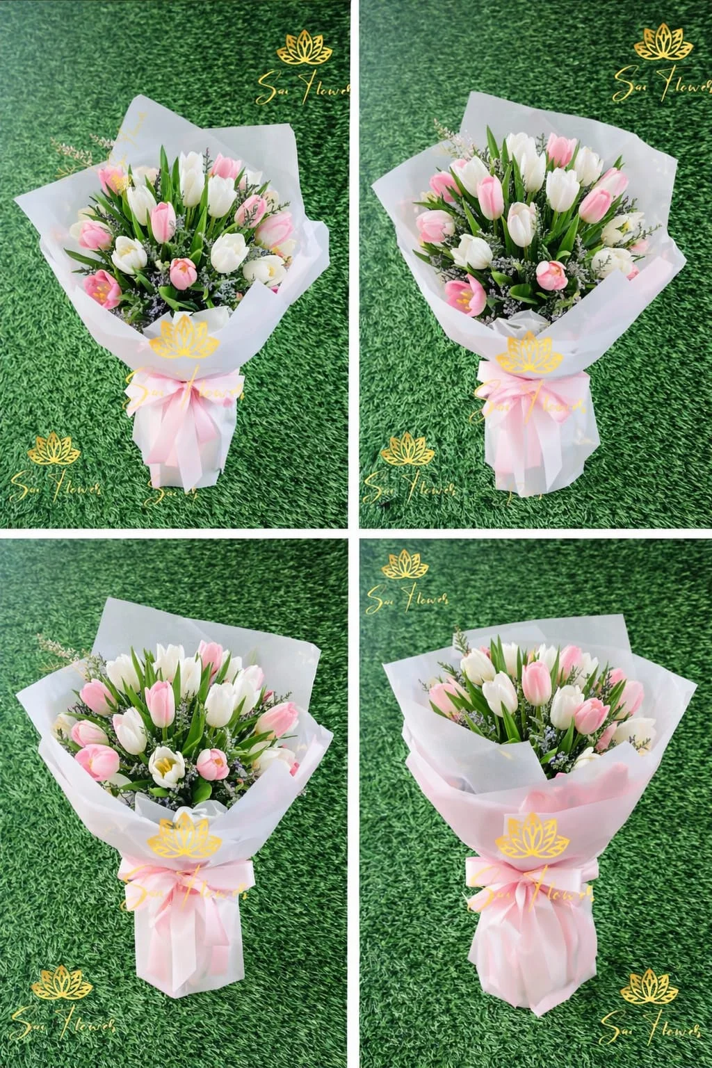 Blush & White Tulip Grace Bouquet gallery