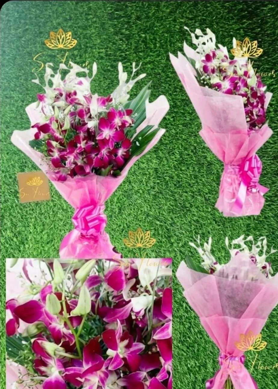 Royal Purple Orchid Elegance Bouquet gallery