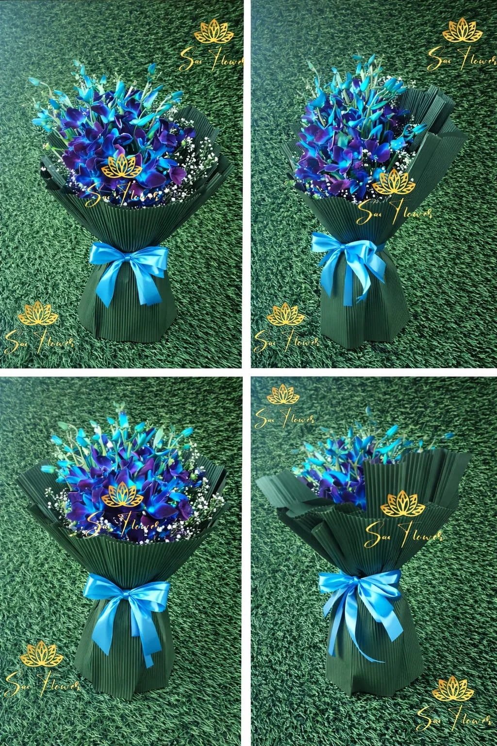 Midnight Blue Orchid Royal Bouquet gallery