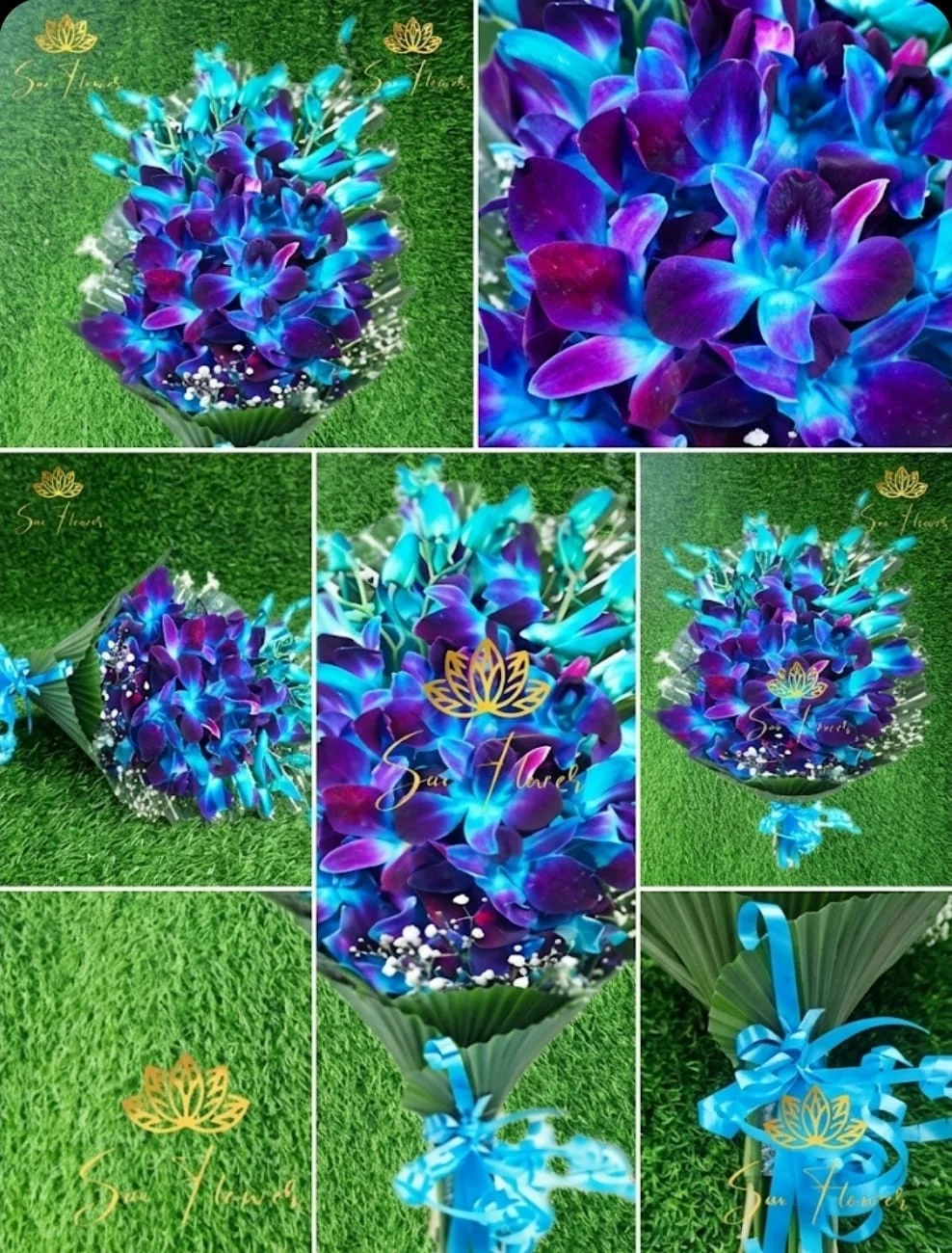 Midnight Blue Orchid Royal Bouquet gallery