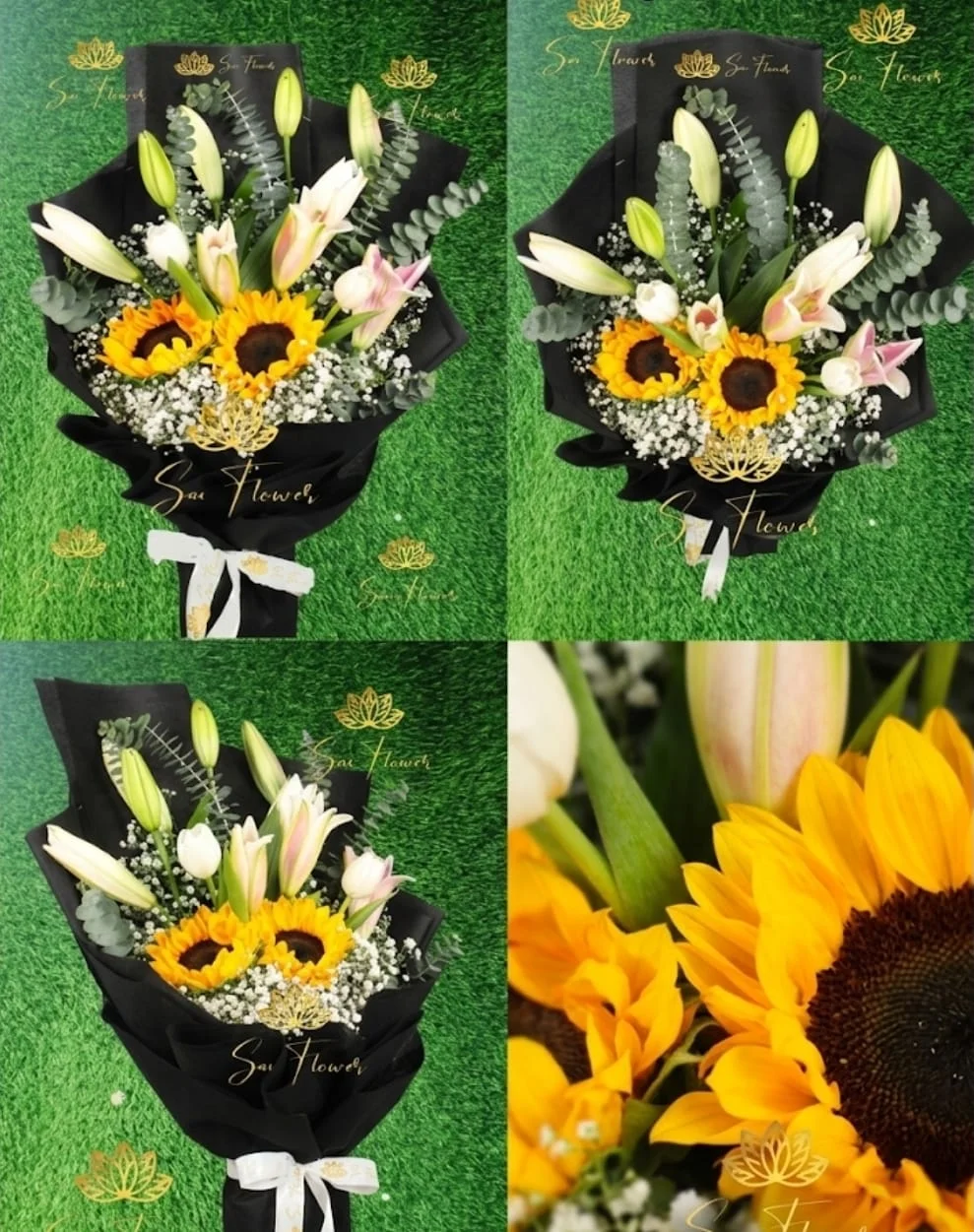 Sunflower & Lily Premium Grace Bouquet gallery