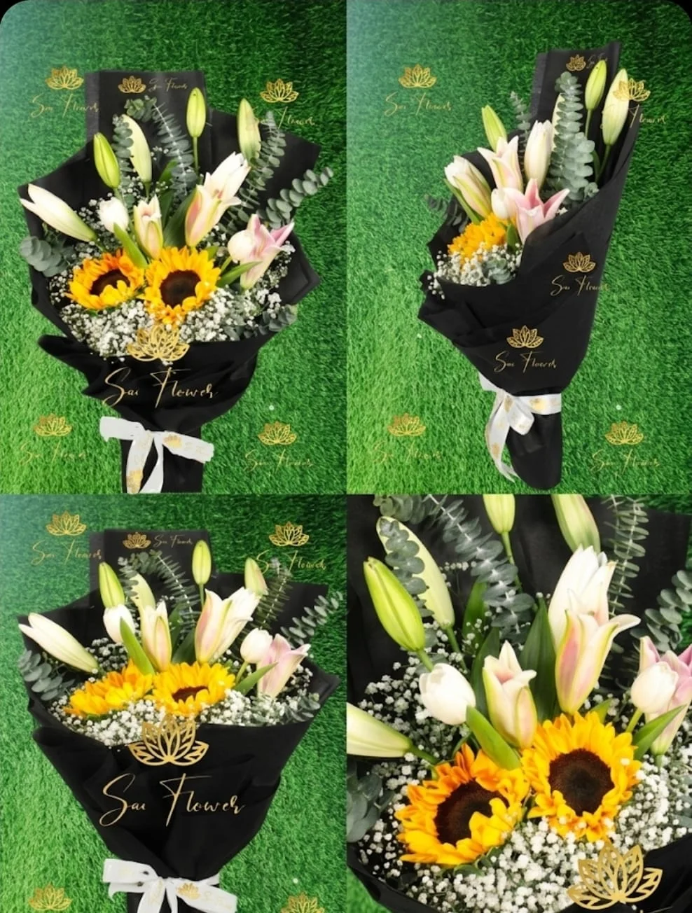 Sunflower & Lily Premium Grace Bouquet gallery