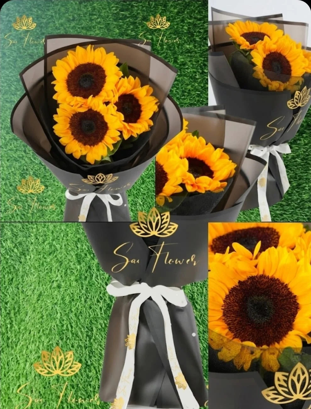 Triple Sunflower Elegance Bouquet gallery