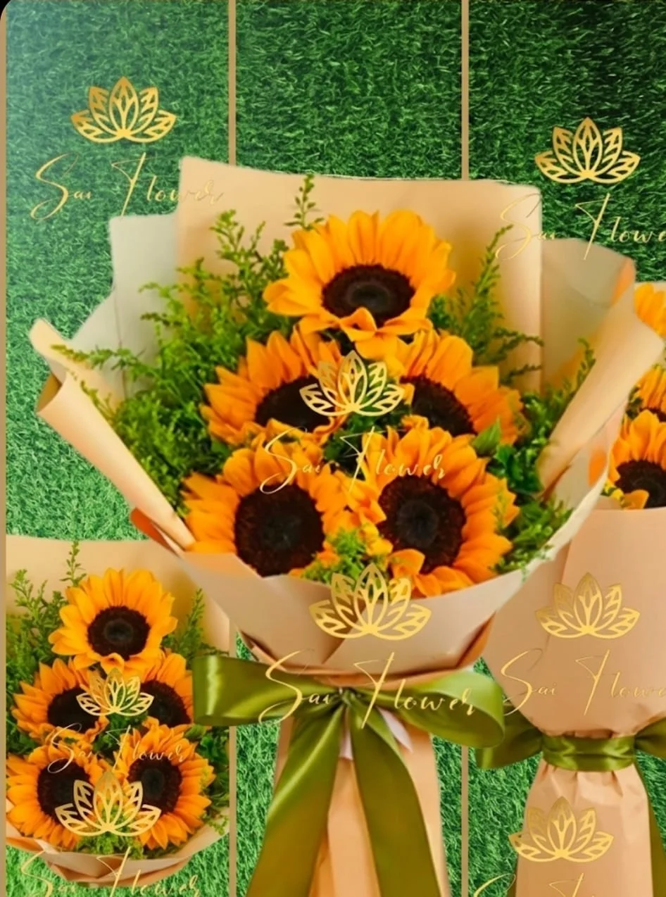 Golden Sunflower Fresh Bloom Bouquet gallery
