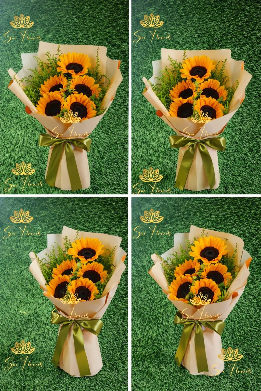 Golden Sunflower Fresh Bloom Bouquet gallery