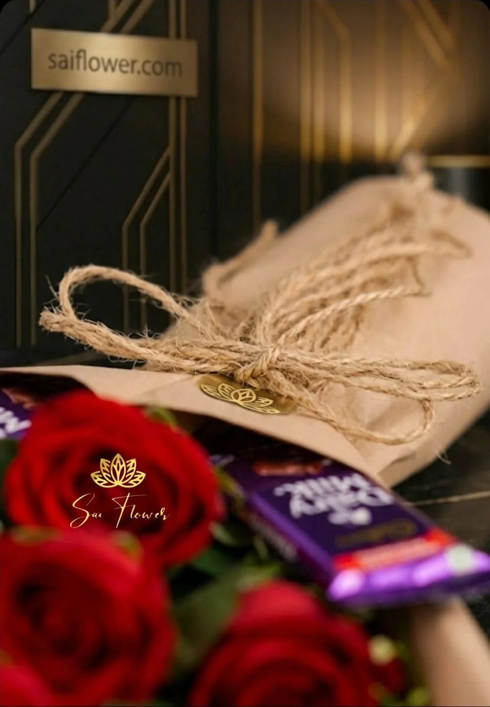 Premium Red Rose & Cadbury Dairy Milk Chocolate Bouquet - Deluxe Delhi Florist gallery