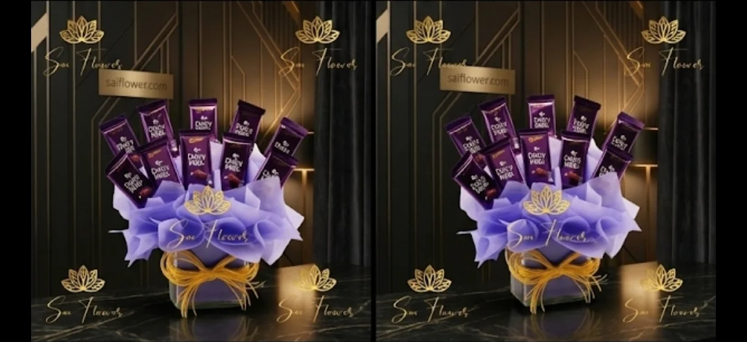 Midnight Moments: Premium Cadbury Dairy Milk Chocolate Bouquet – The Ultimate Delhi Gifting Choice by Sai Flower Florist gallery