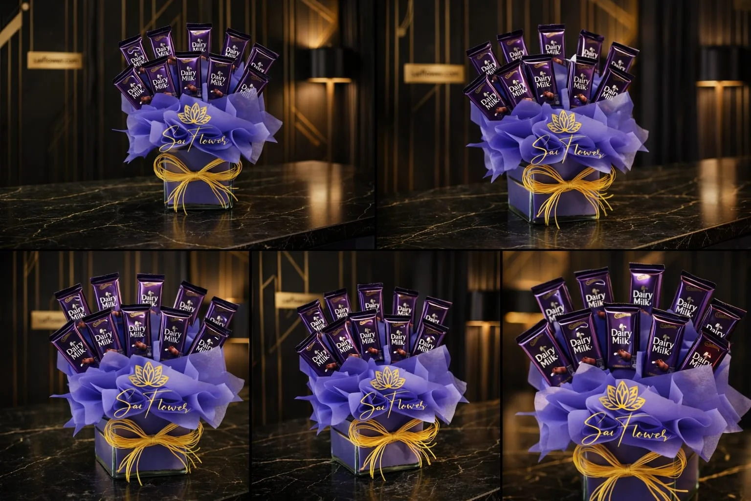 Midnight Moments: Premium Cadbury Dairy Milk Chocolate Bouquet – The Ultimate Delhi Gifting Choice by Sai Flower Florist gallery
