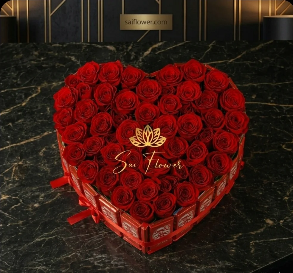 Eternal Love: Premium Heart-Shaped Red Rose & KitKat Bouquet - Same-Day Delhi Florist gallery