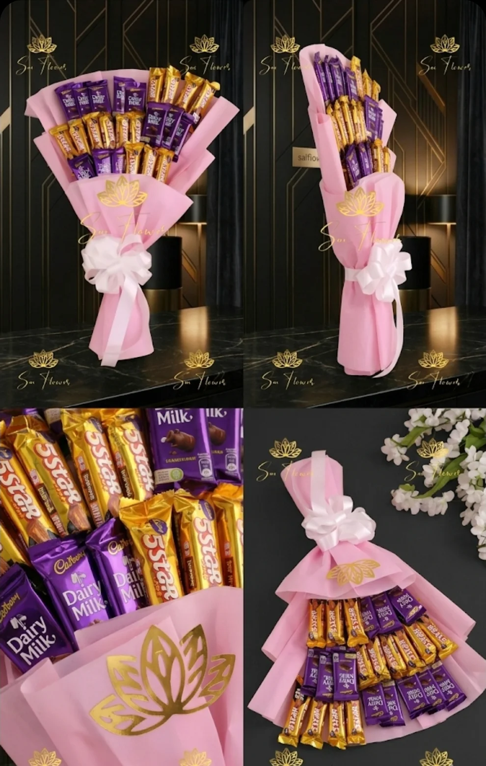 SaiFlower’s Midnight Sweet Indulgence: Premium Delhi Florist Chocolate & Flower Inspired Celebration Bouquet gallery