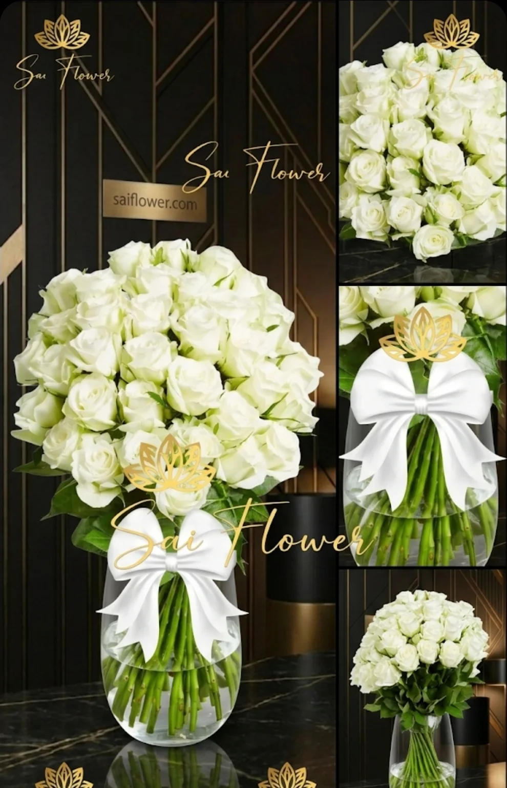 Pristine Purity: Ultimate Flawless White Rose Bouquet from Top Delhi Florist gallery