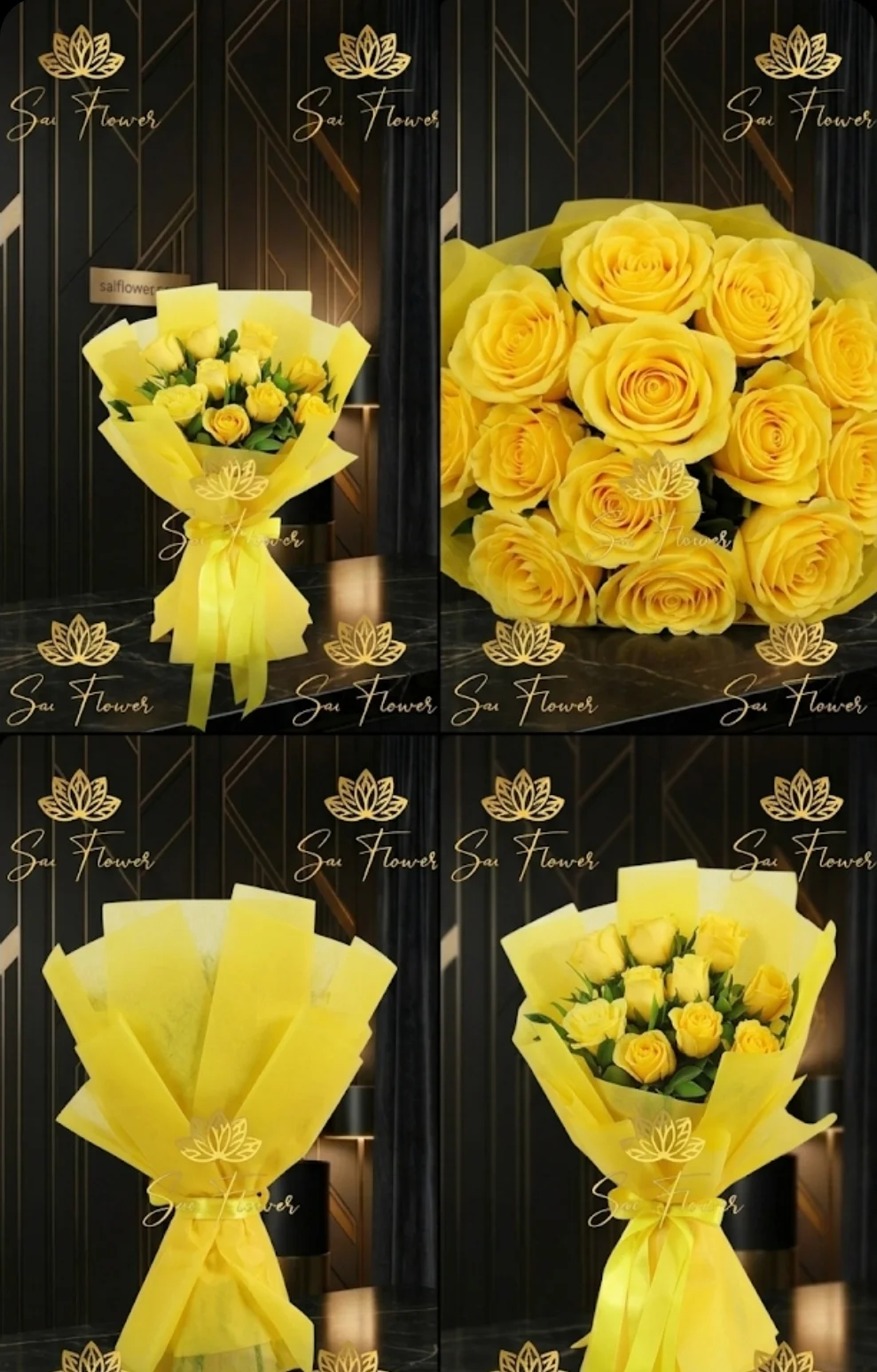 Radiant Sunbeam Luxury Yellow Rose Bouquet – Fresh Flower Delivery Delhi gallery