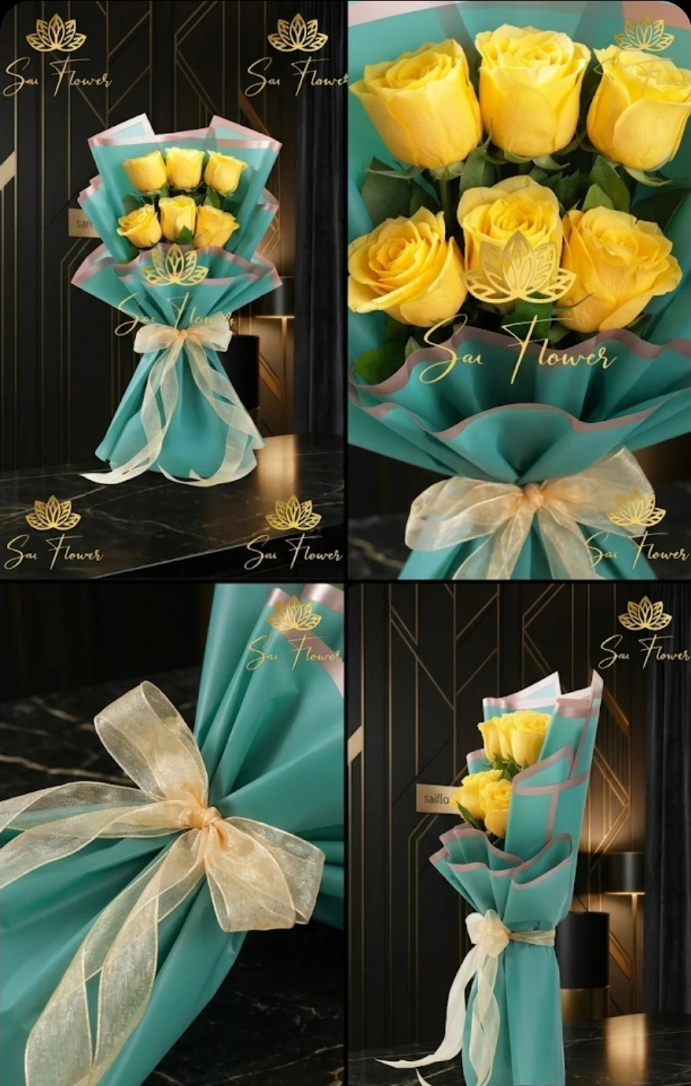 Golden Opulence: Premium Yellow Rose Bouquet | Delhi Florist Delivery gallery