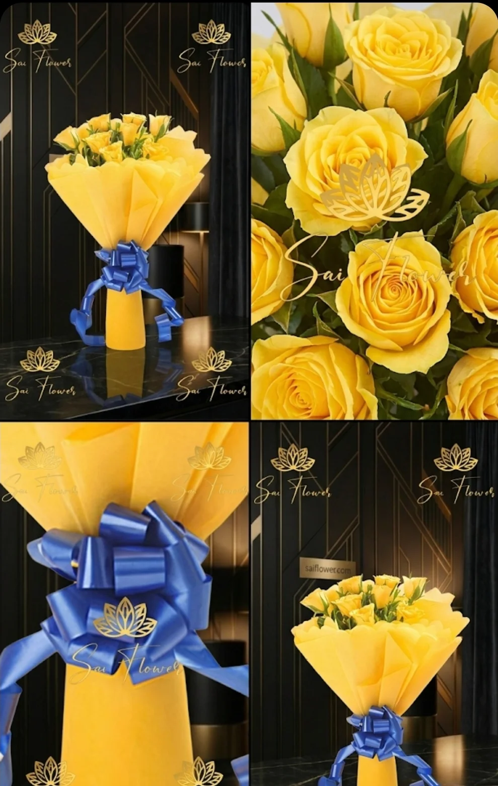 Golden Radiance Premium Yellow Rose Bouquet | Exclusive Delhi Florist Gifting gallery