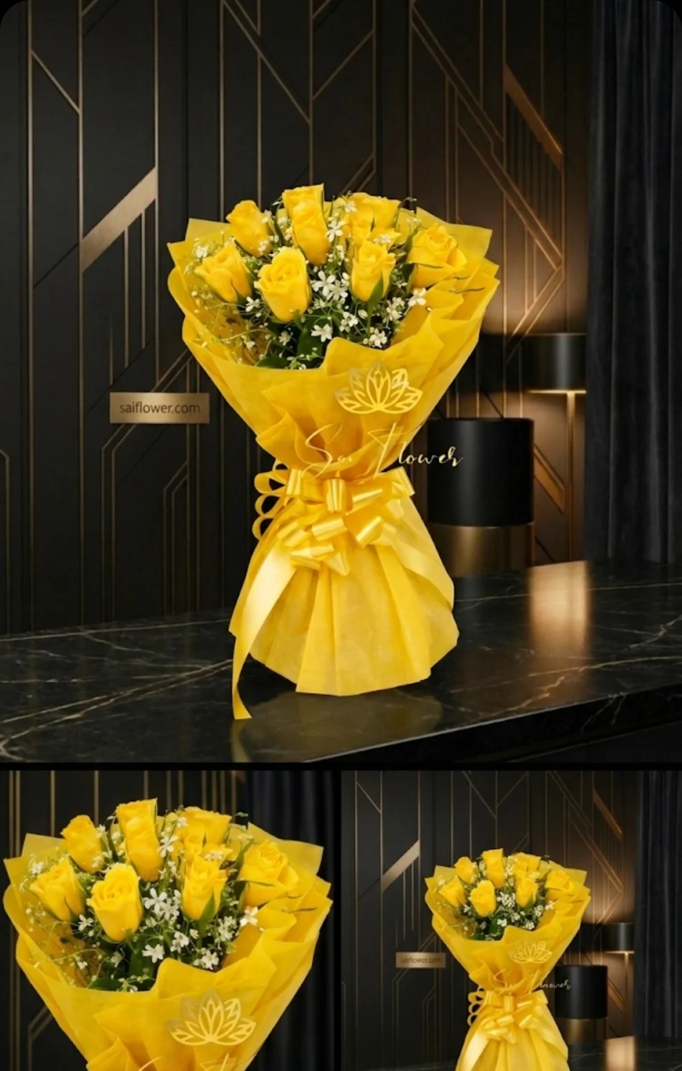 Sunshine & Smiles Premium Yellow Rose Bouquet for Same-Day Delhi Delivery gallery