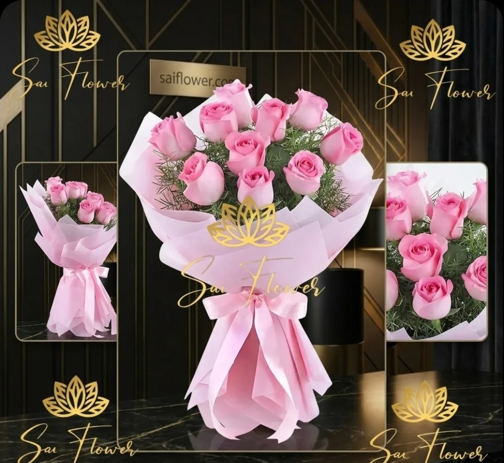 Soft Velvet Pink Rose Bouquet: A Dozen Blossoms by Premier Delhi Florist gallery