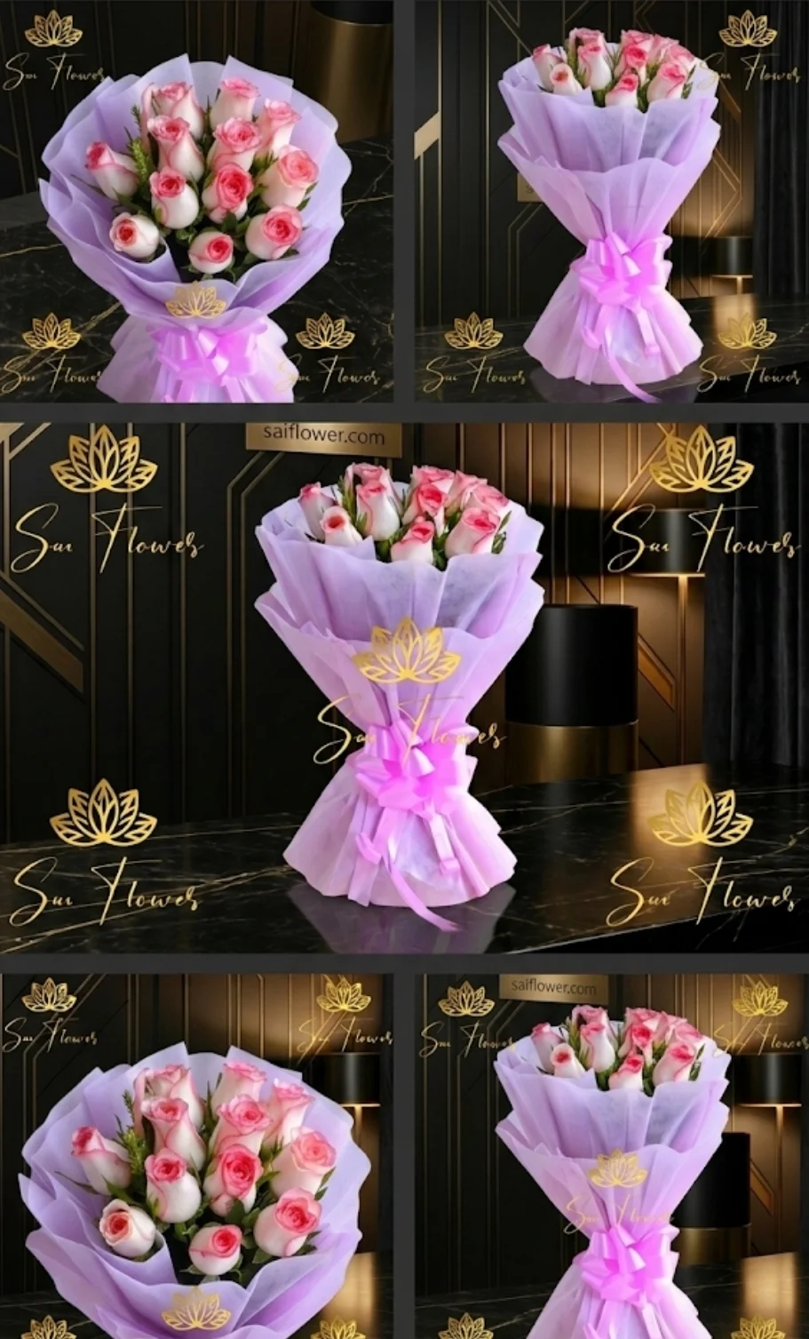 Lavender Love: Premium Bi-color Rose Bouquet for Delhi Gifting gallery
