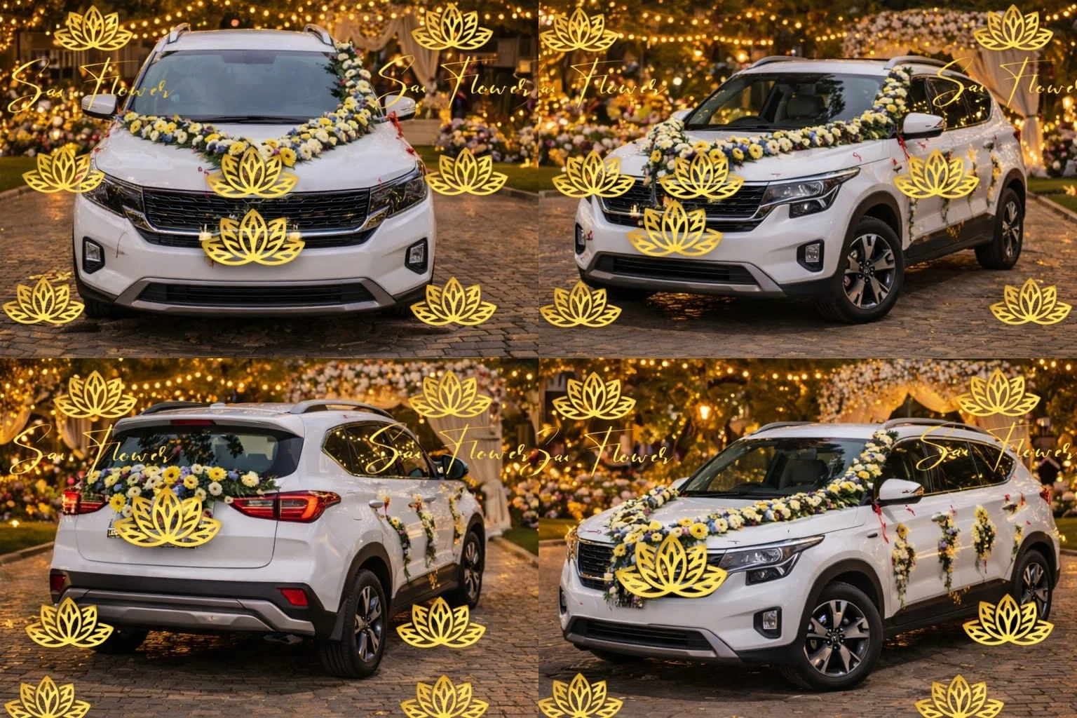 The Ultimate Luxury Wedding Car Decoration with Fresh Roses | Premium Florist in Delhi gallery