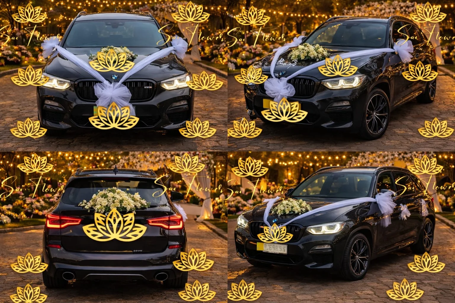 The Royal White Elegance: Luxury Wedding Car Decoration in Delhi gallery