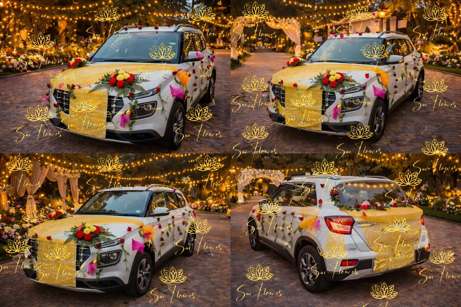 The Royal Rose: Luxury Wedding Car Decoration in Delhi by SaiFlower gallery