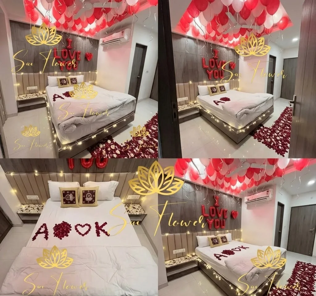 Luxe Romantic Room Decoration Delhi | Anniversary & Proposal Surprise gallery