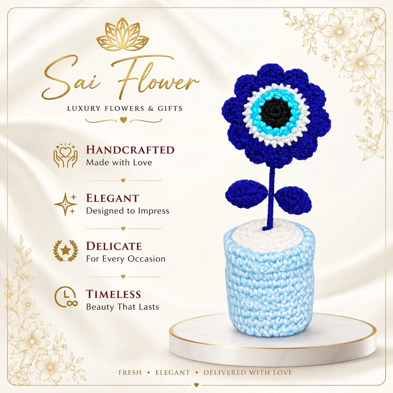 Evil eye crochet flower pot gallery