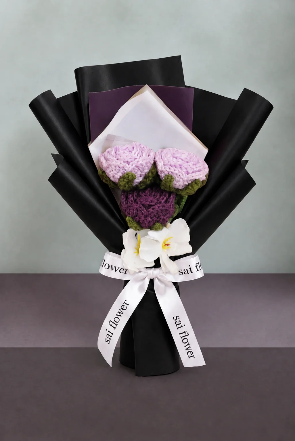 Handcrafted Crochet Purple Flower Bouquet