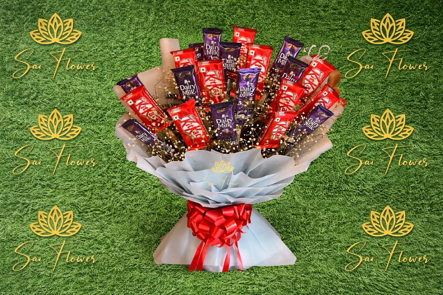 Premium Dairy Milk & KitKat Chocolate Bouquet – Luxury Chocolate Gift Arrangement by Sai Flower